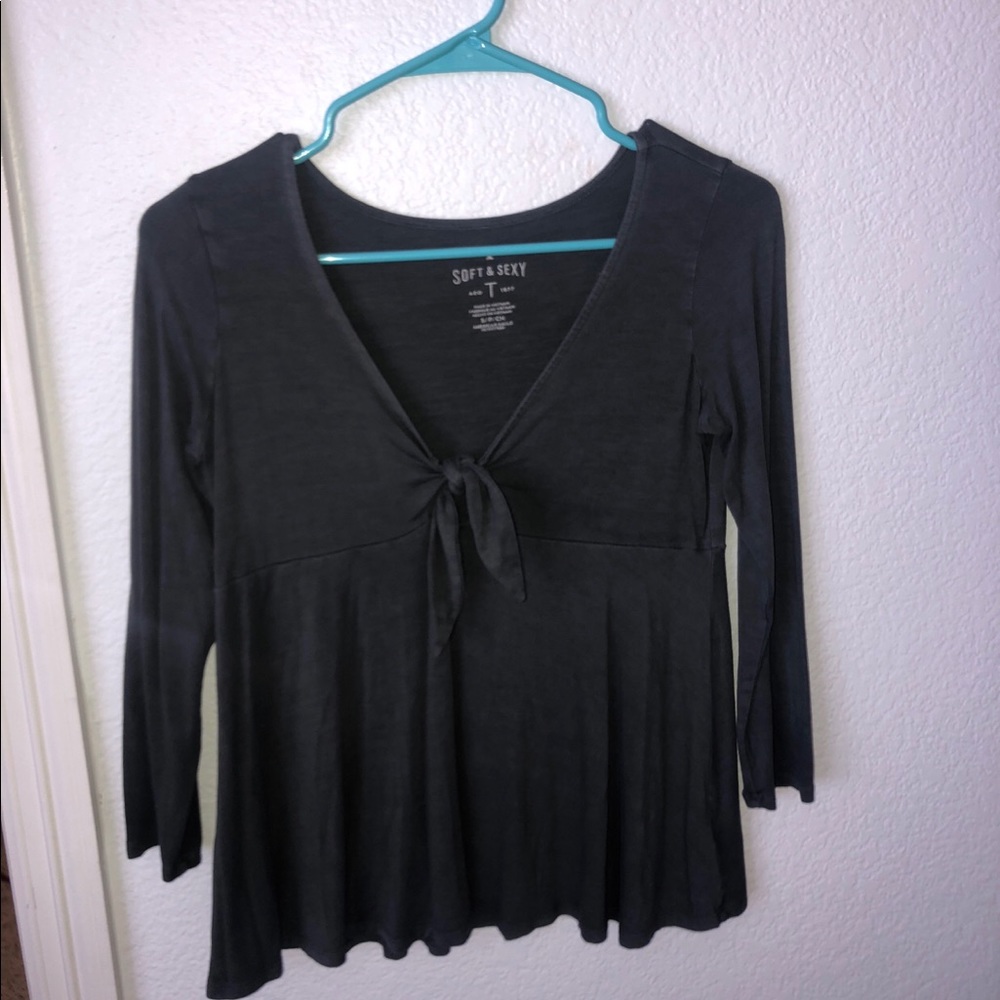 American eagle soft and sexy tie front top